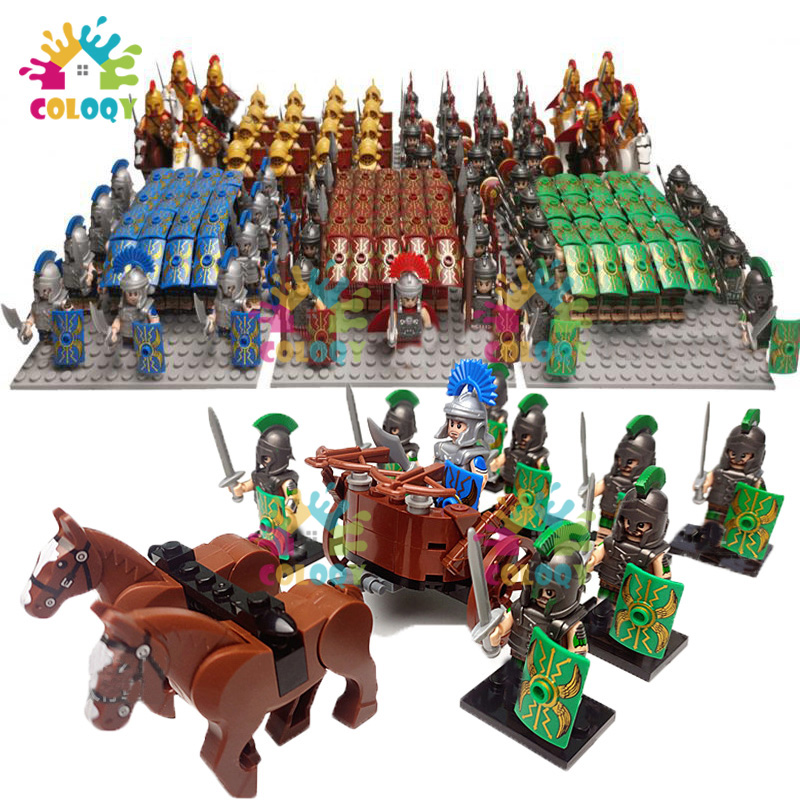 Lego Minifigure Holder - Crianças brinquedos legião romana blocos de
