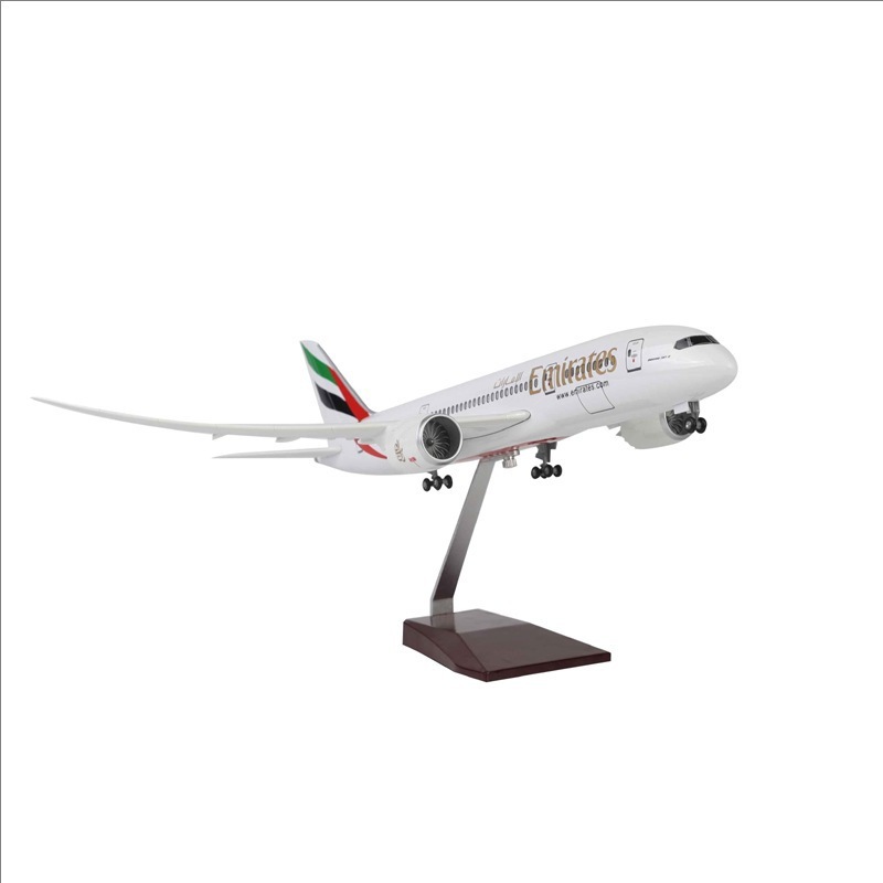 Model Airplane Plastic - 787 Emirates Modelo de Aeronave Realista