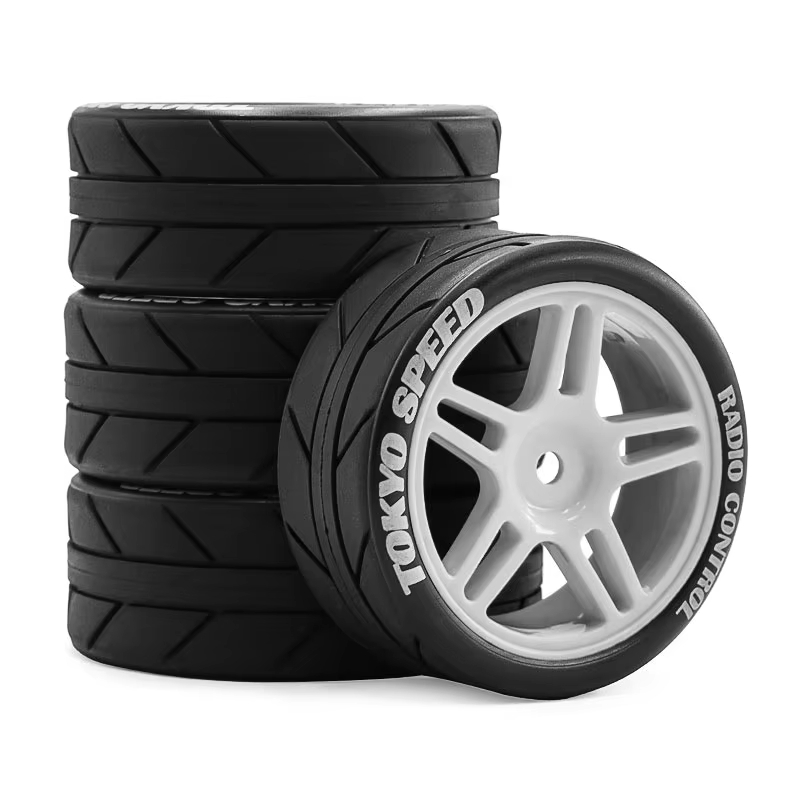 Conjunto de 4 Pneus e Rodas pa - Tamiya Model Rc Car avaliação e preço
